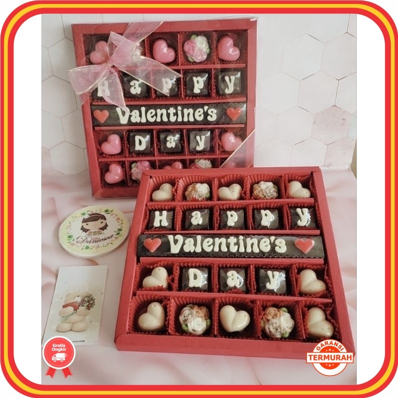 

Termurah Souvenir Kado Nikahan Teman BEstie Keren / .VD13 - Chocolate gift S25B - coklat ucapan happy valentine's day (ds bgr)