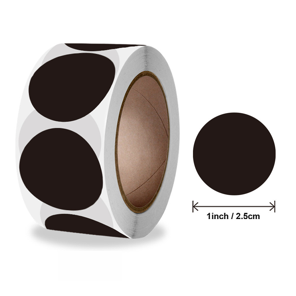 

50-500Pcs Black Paper Stickers Round Blank Handmade Sticker Adhesive DIY Labels Gift Package Envelope Sealing Sticker Stationery