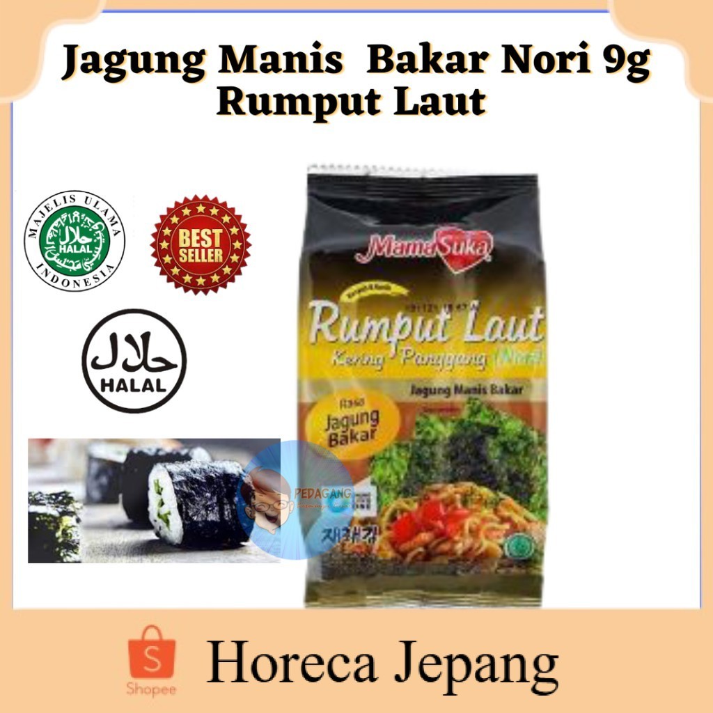 

Mamasuka Rumput Laut Panggang Jagung Bakar 4,5g/ Nori Jagung Bakar/ Rumput Laut Jagung Bakar