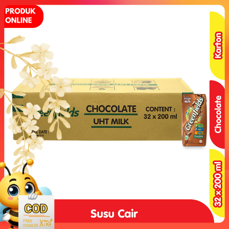 

Greenfields Susu UHT Cokelat Kotak 32 x 200 ml - Karton