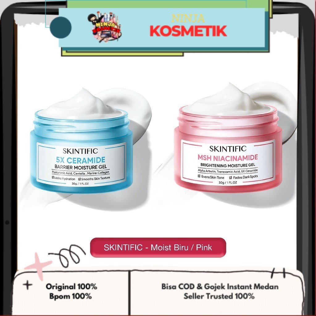 SKINTIFIC - 5X CERAMIDE BARRIER MOISTURE GEL / MSH NIACINAMIDE BRIGHTENING MOISTURE GEL - Pelembab W