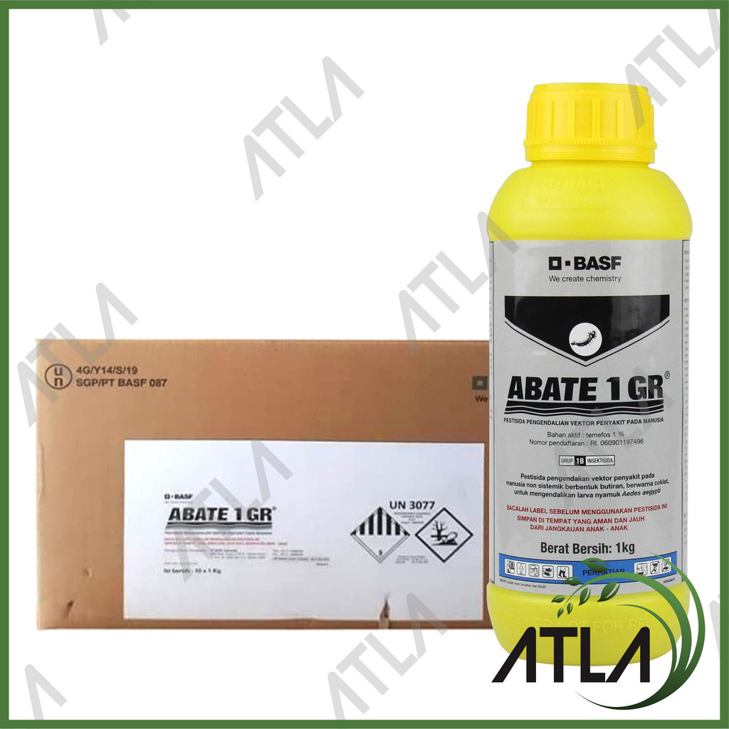 Abate 1GR 1 kg Karton Botol Racun Obat Pembasmi Jentik Nyamuk Demam Berdarah isi 10