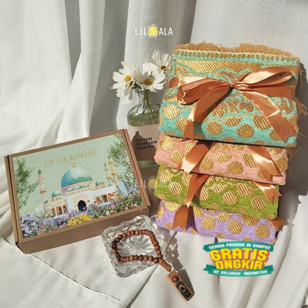 

[BAR2] Hampers Lebaran Sajadah Turki Dewasa Free Tasbih Souvenir Hadiah Parcel Ramadhan/Idul Fitri/ langsung proses