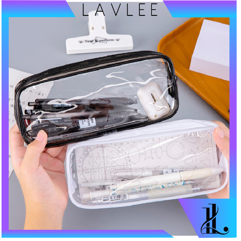 

Lavlee - S6460 Pouch Serbaguna Multifungsi / Kotak Pensil Transparan / Tempat Pensil Polos Aesthetic / Tempat Penyimpanan Kosmetik