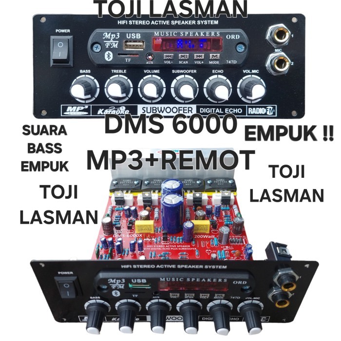 BSM bluetooth dms 6000 power aktif speaker dms6000 echo mic pcb kit echo
