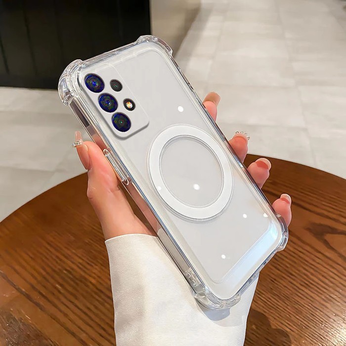 Case Samsung A13 A23 A33 A53 A73 MAGSAFE Wireless Magnetic Anti CRACK KORI Bumper Magnetic Clear Sof