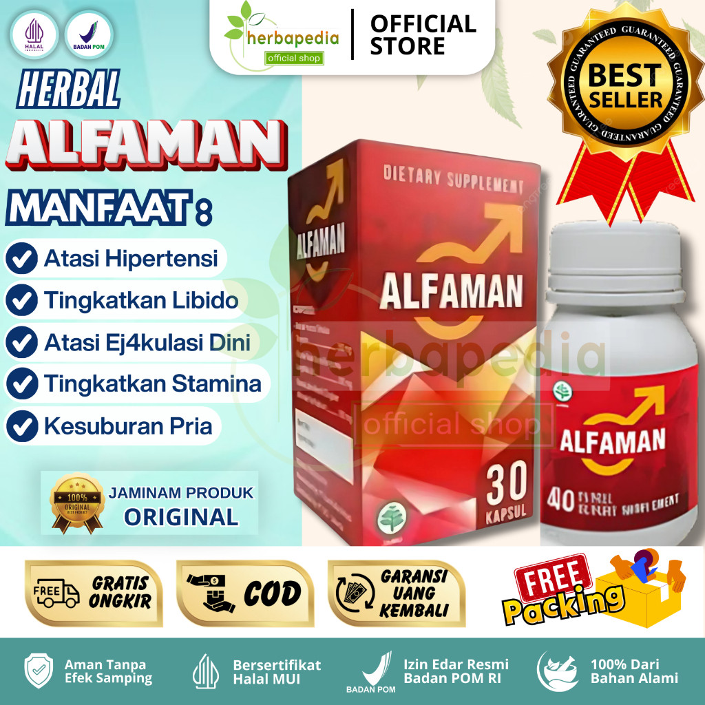 ALFAMAN Obat Herbal Pria Penambah Stamina Alfaman Asli Original Menjaga Kesehatan Tubuh