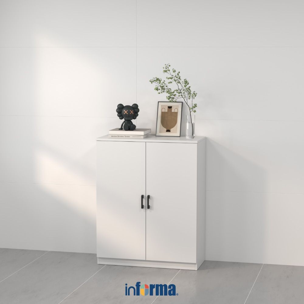 Informa Luca Lemari Kabinet 2 Pintu - Putih Lemari Kabinet Cabinet Penyimpanan Indoor Furniture Ruma