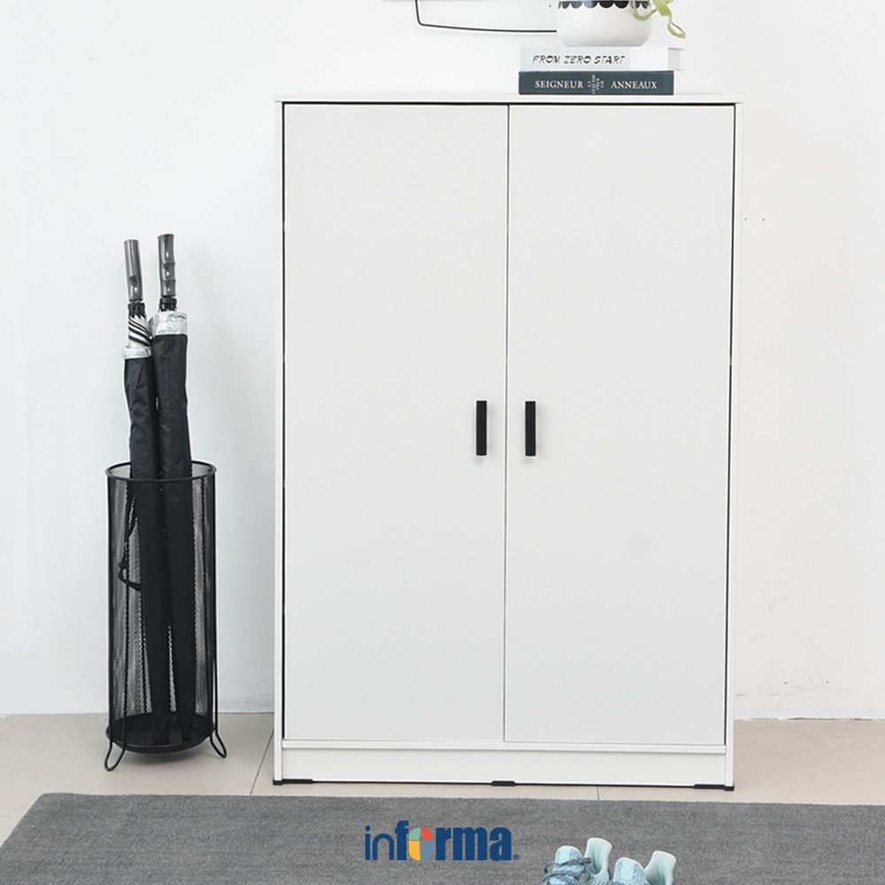Informa Pexio Kabinet 2 Pintu - Putih Lemari Kabinet Serbaguna Cabinet Penyimpanan Indoor Furniture 