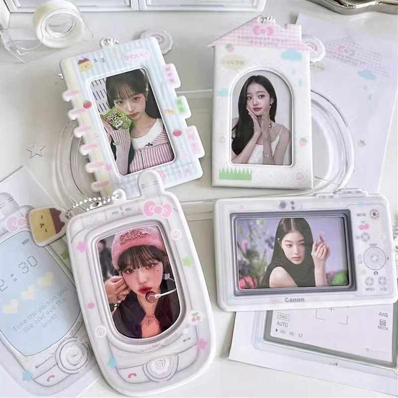 

Cartoon Photocard Holder Mobile Phone Photo Frames Card Holder CCD Photo Card Holder 3 In Photo Storage Card Display Bag Pendant
