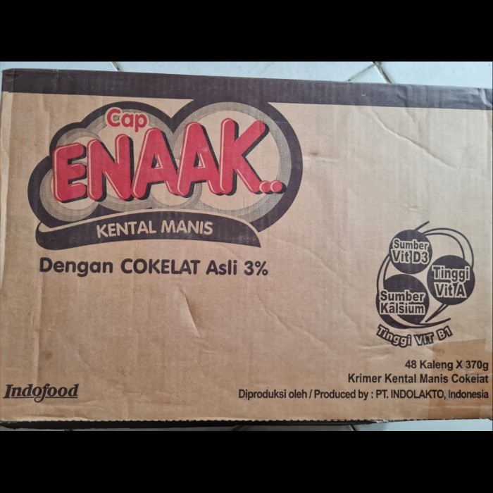 

TL Susu Kental Manis Cap Enaak Coklat perdus (48 kaleng)