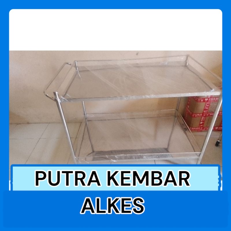 Trolley instrument 2 susun stainless steel