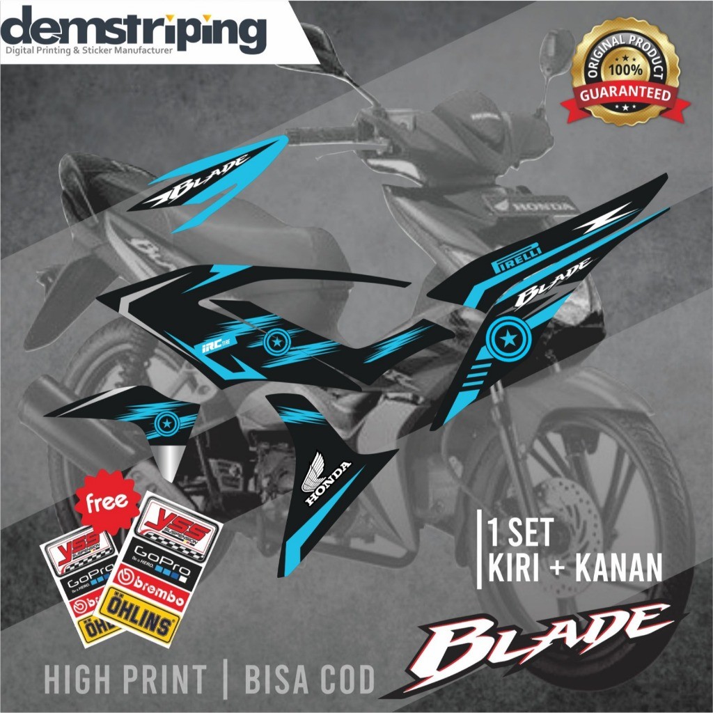 Sticker Striping Variasi Blade 110 - Sticker Striping Motor Variasi Blade 110 Desain Racing Terbaru