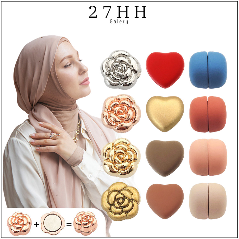 27HH KN15 PIN HIJAB MAGNET BROS PREMIUM AKSESORIS SYAL SELENDANG MUSLIM KLIP JILBAB MAGNET SUPER KUA