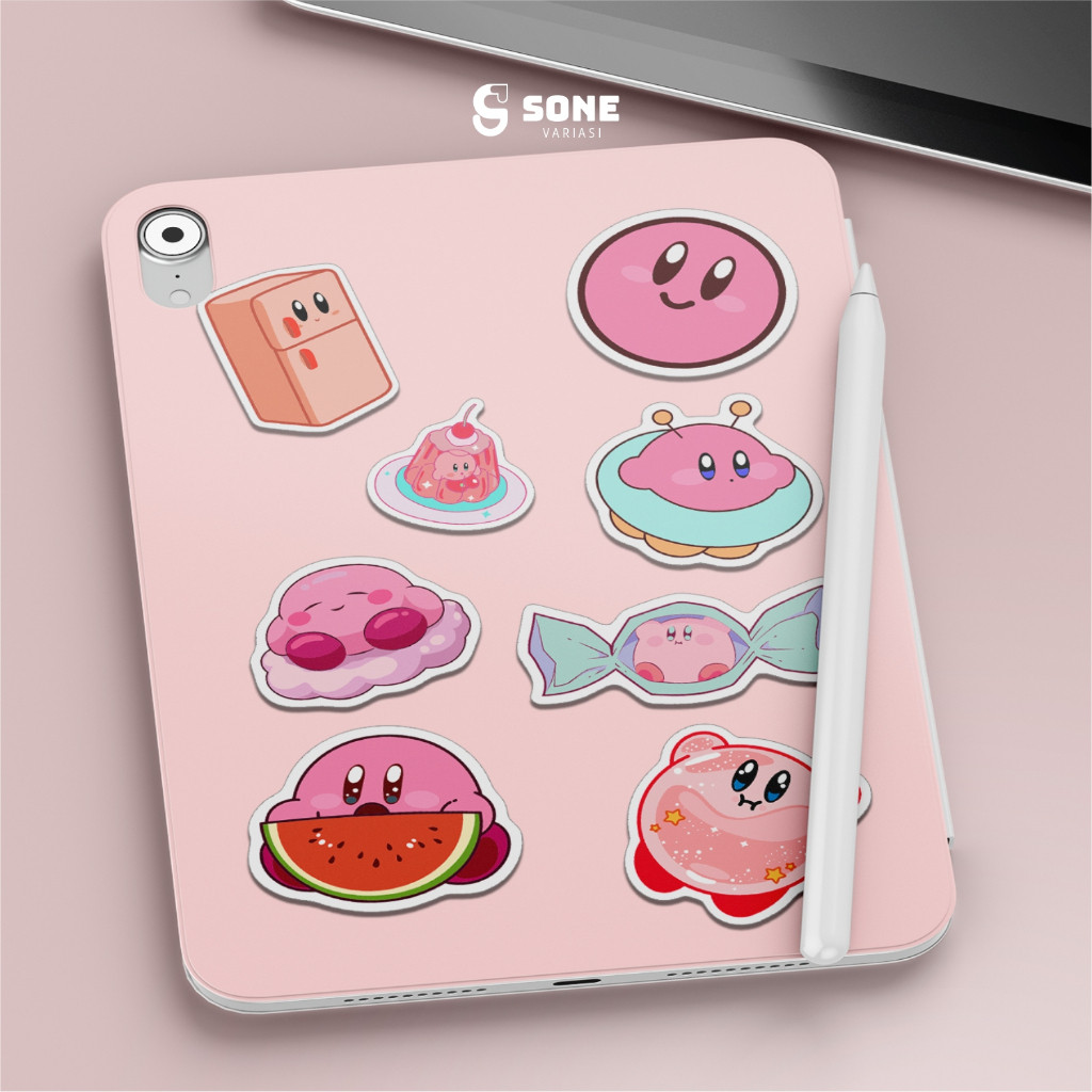 

Sticker Pack Kirby Paper Vinyl Waterproof untuk Stiker Buku Journal Koper IPad
