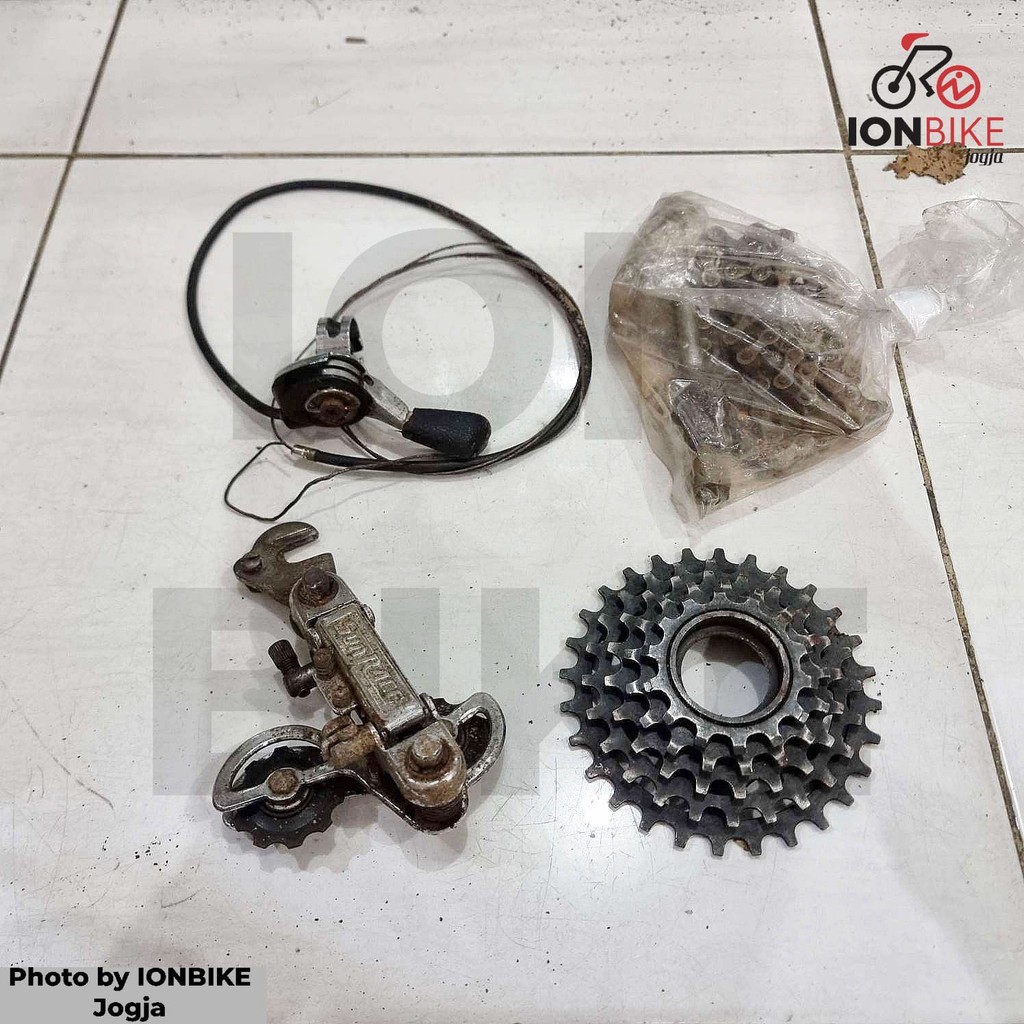 BARANG COPOTAN - Mini Groupset Federal Jadul 5 Speed Lepasan Sepeda Minus Kotor Di jual Apa Adanya T