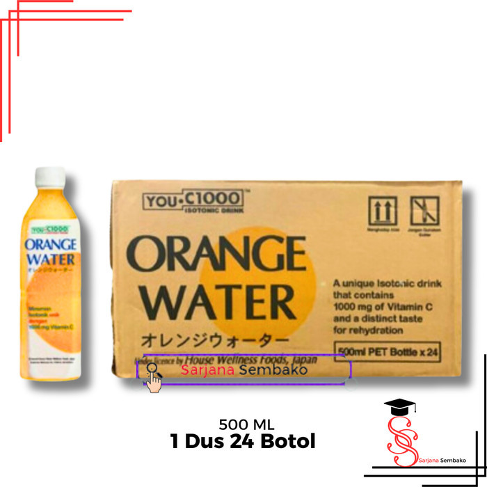 

You C 1000 Orange Water 500 ML - 1 Dus 24 Botol