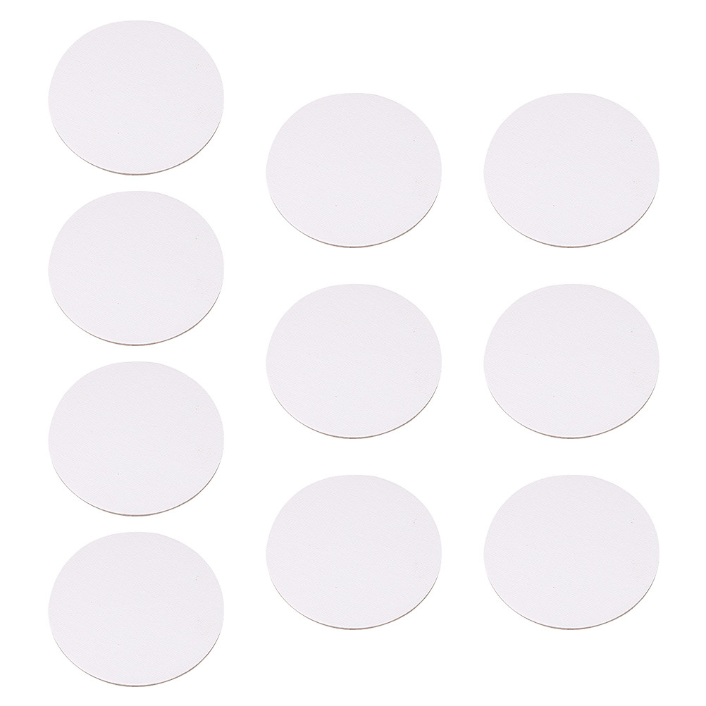 

10 Pcs Round Oil Painting Board Artist Tools Canvas Panel Cotton Cardboard Pure White
