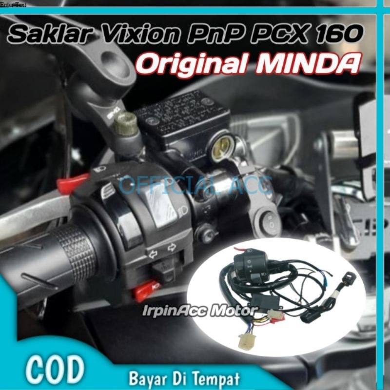 Saklar Vixion Pnp PCX 160 original Minda Holder Switch On Off Lampu PCX 160