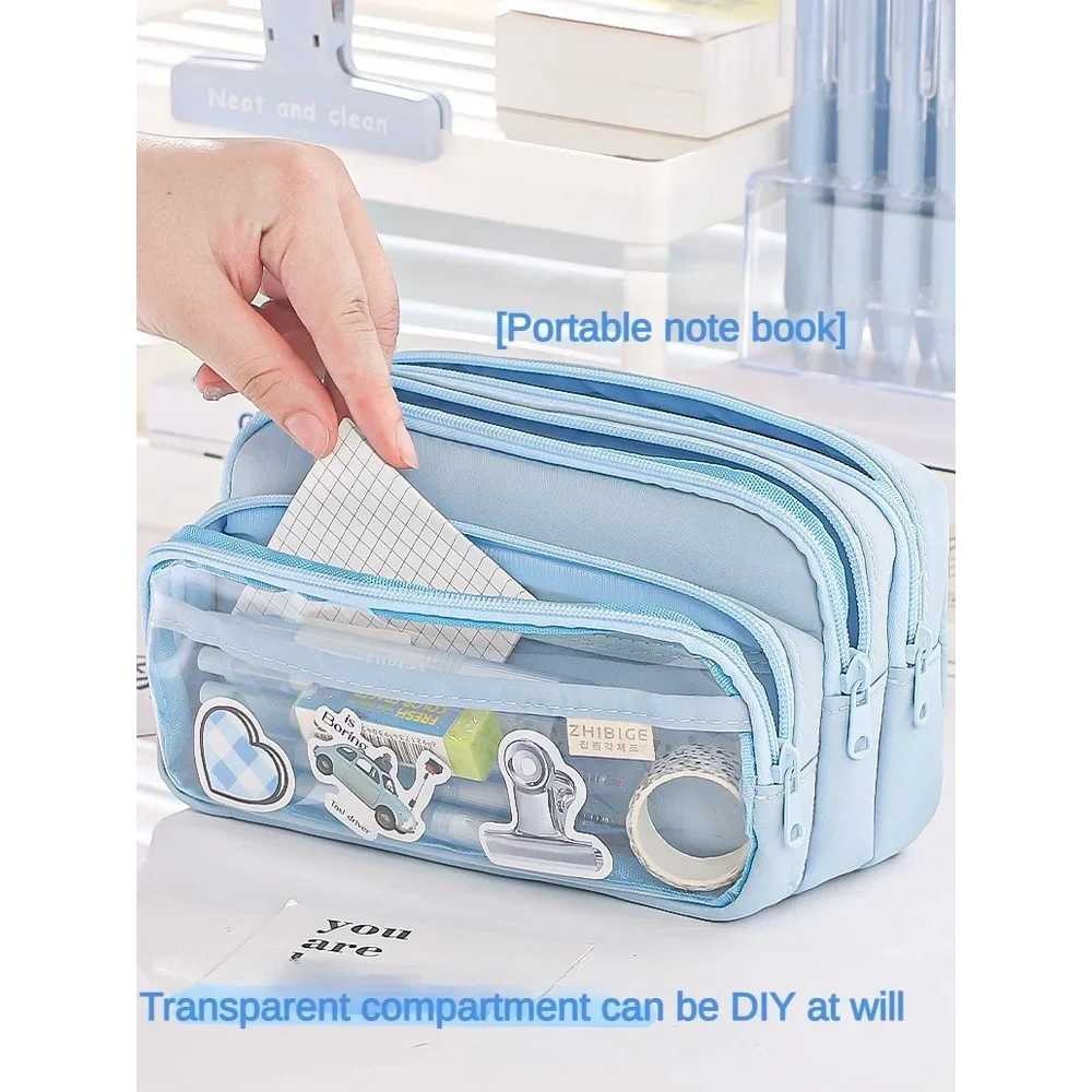 

GMGY Tempat Pensil Multi Layer Pencil Case Compact Pouch Stationary ZPH2Z2