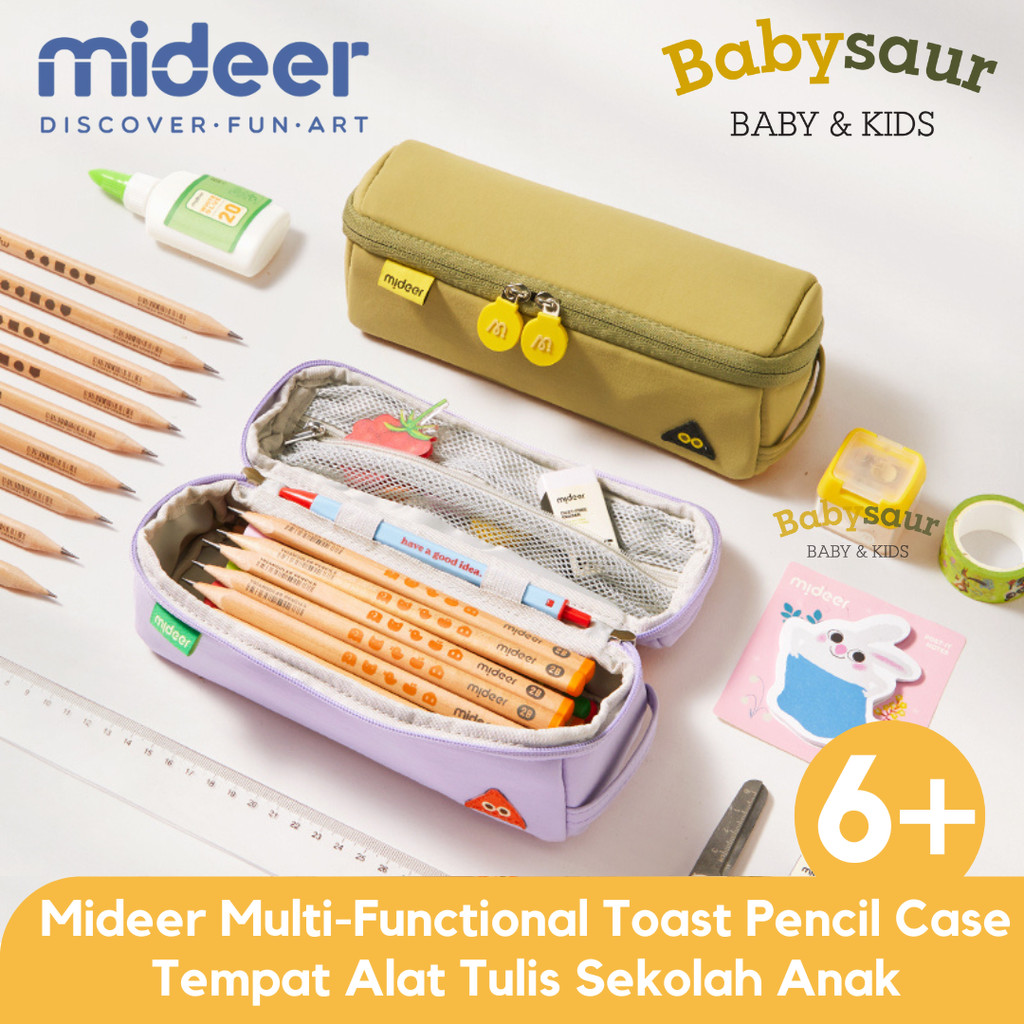 

Mideer Multi-Functional Toast Pencil Case Tempat Alat Tulis Sekolah Anak Laki Laki Perempuan 6 Tahun +