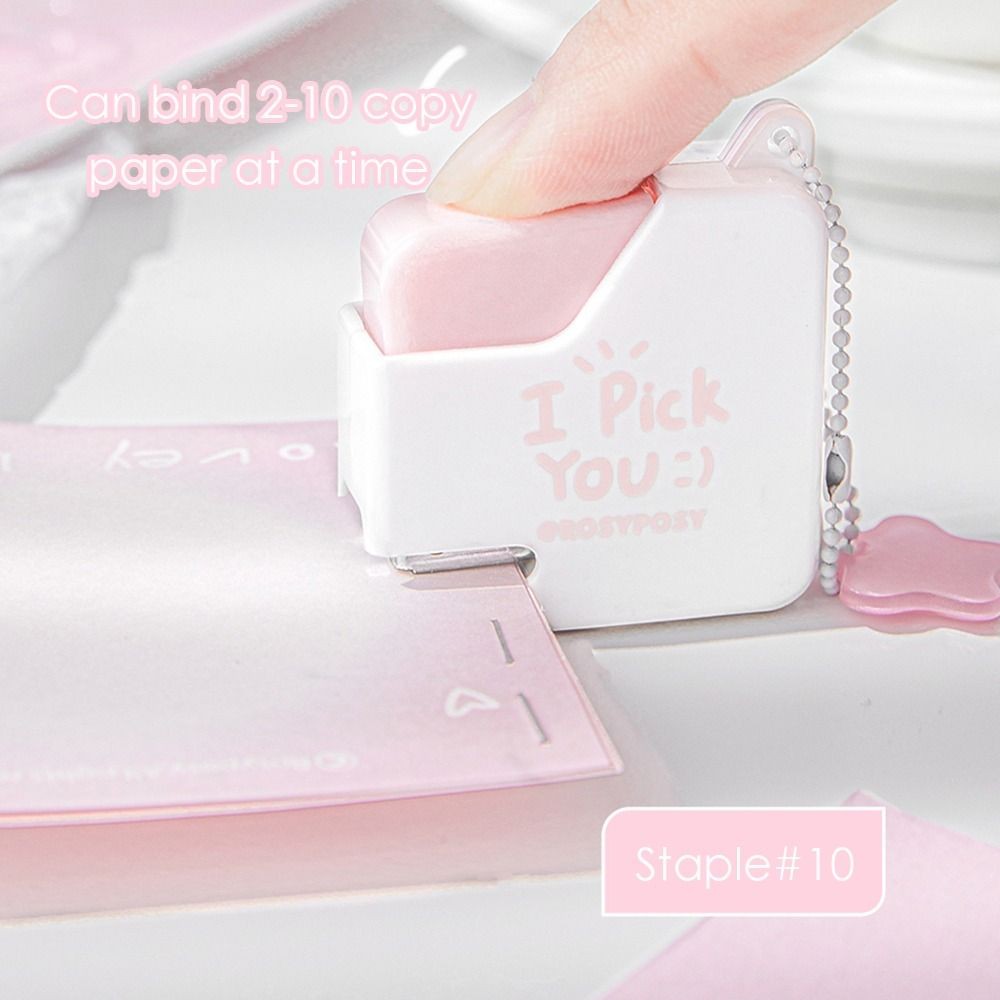 

Mini Portable Stapler Set Paper Binding Machine With 40pcs No.10 Staples Office School Binding Supplies Manual Stapling Machine