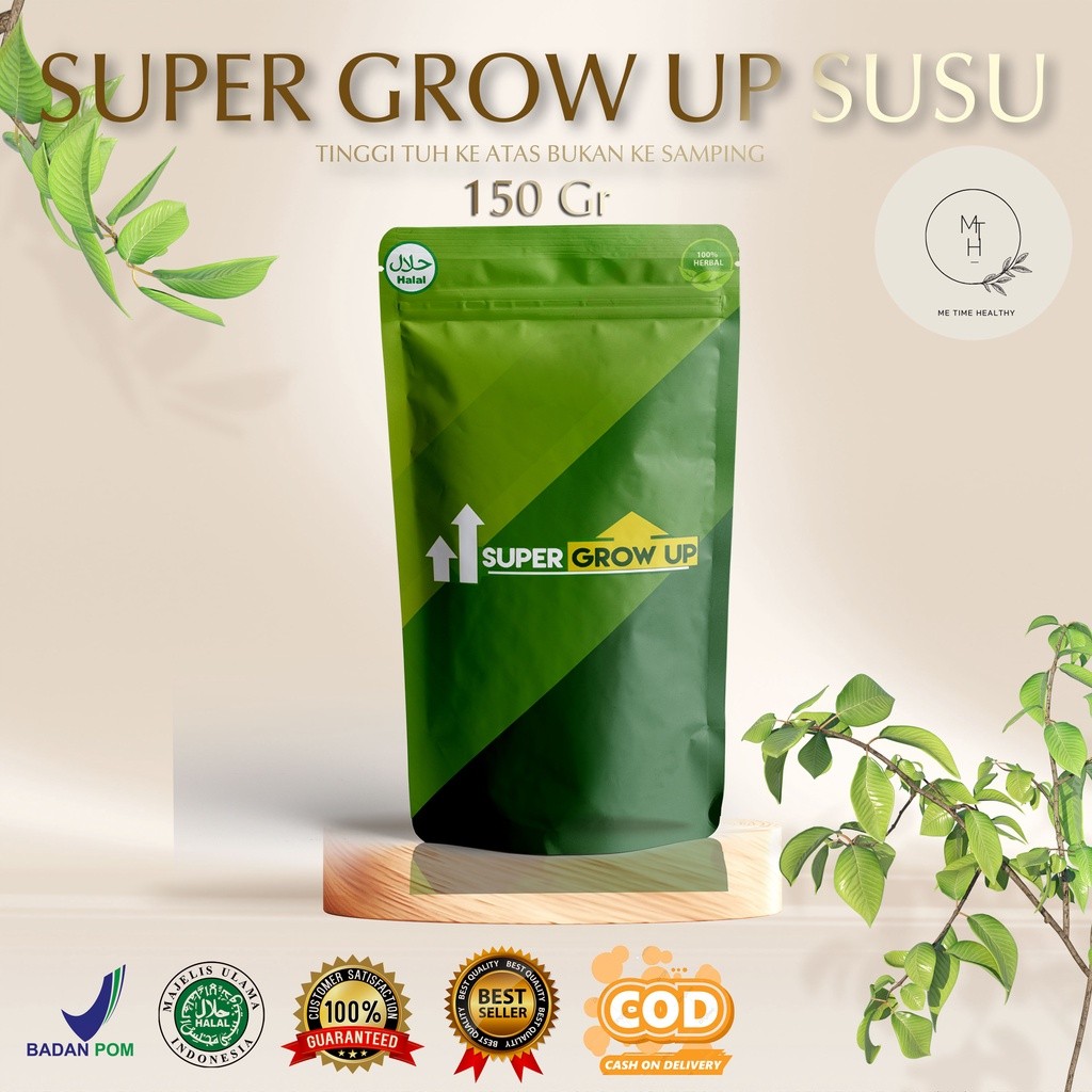 

SUPER GROW UP – Susu Peninggi Badan dengan Kalsium & Zinc untuk Anak, Remaja, dan Dewasa, Terdaftar BPOM & Halal MUI