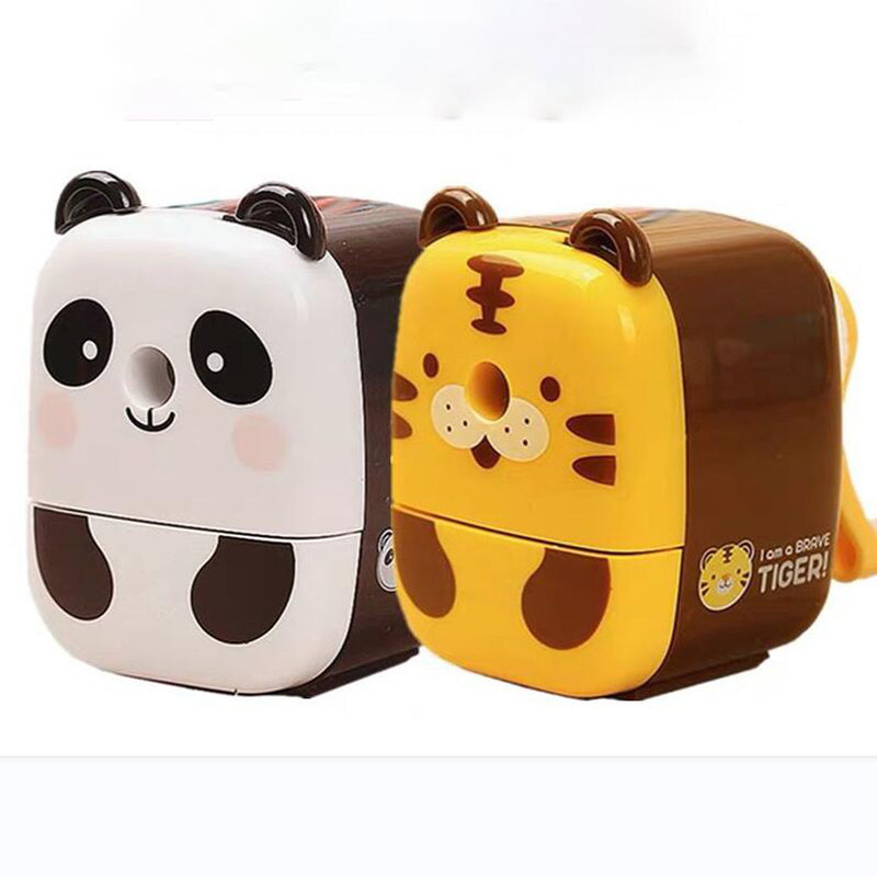 

Kawaii Panda Tiger Pencil Sharpener Manual Hand Crank Pencil Cutter Sharpener Kids Gift Korean Stationery School Office Supplies