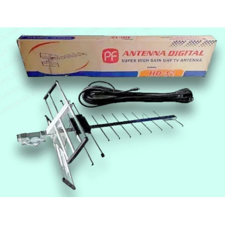 ANTENA DIGITAL PF HD 12 ( + KABEL 10 METER ) / Antenna TV HD elecor