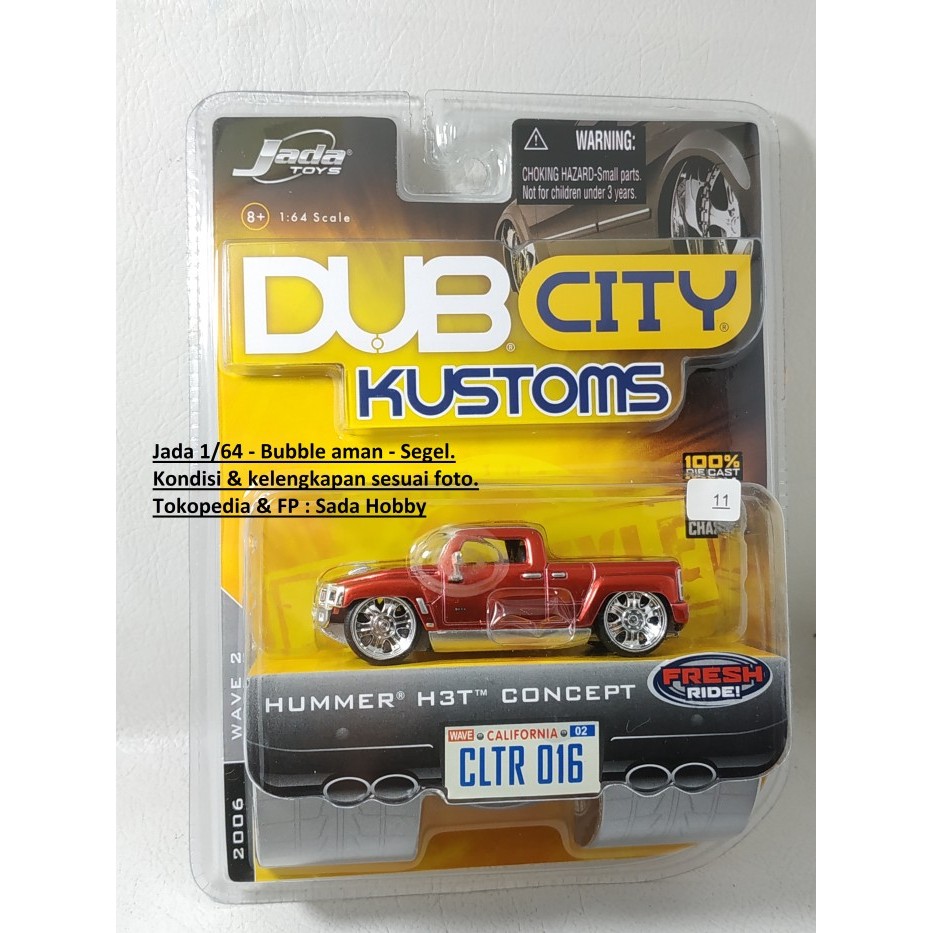 Diecast Jada Toys 1/64 Jada Dub City Kustoms Hummer H3T Concept Merah