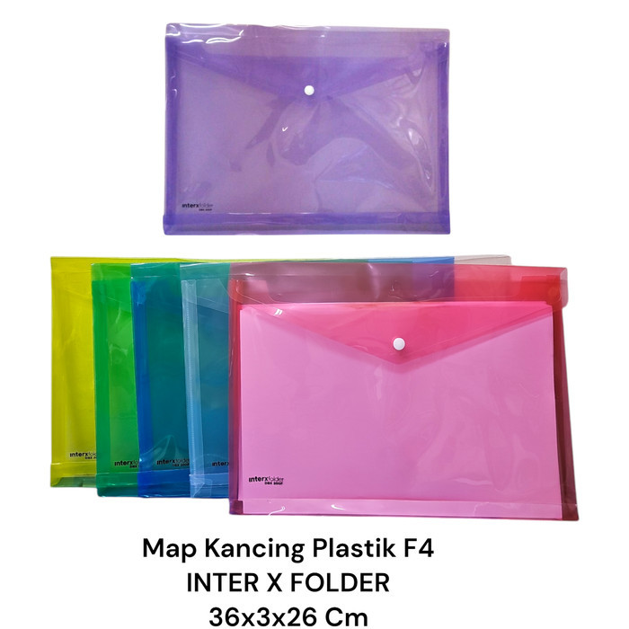 

Andma Map Plastik Kancing INTER X FOLDER F4 (Lusin) - Ungu