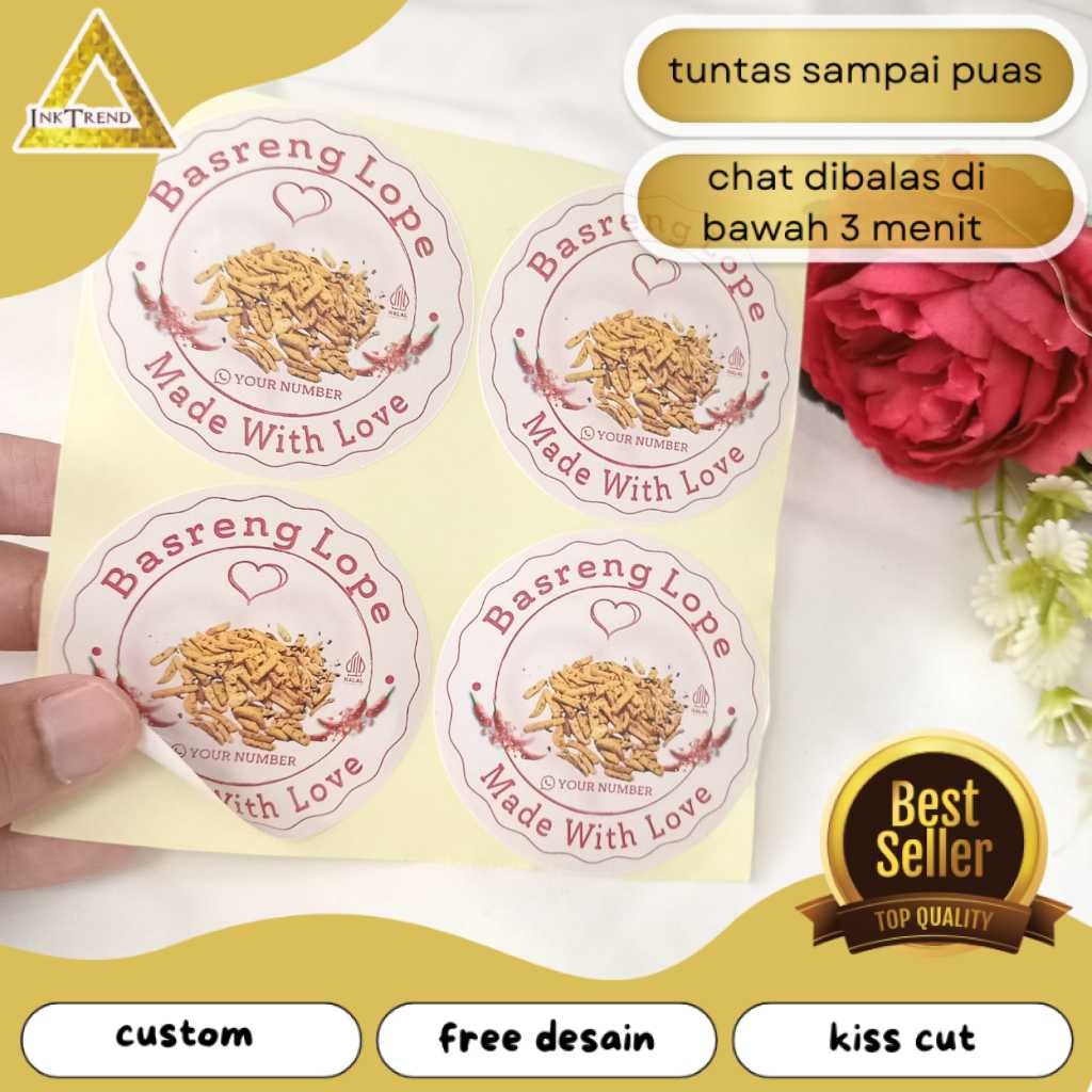

INKA Sticker Print Label Makanan Cemilan Basreng Bentuk Bulat Free Desain Stiker Custom Nama