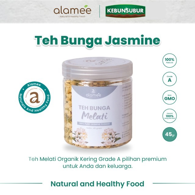 

ALAMEE Teh Bunga Jasmine Tea Flower Melati Organik Jasmin Herbal Kering Dried Premium kebunsubur