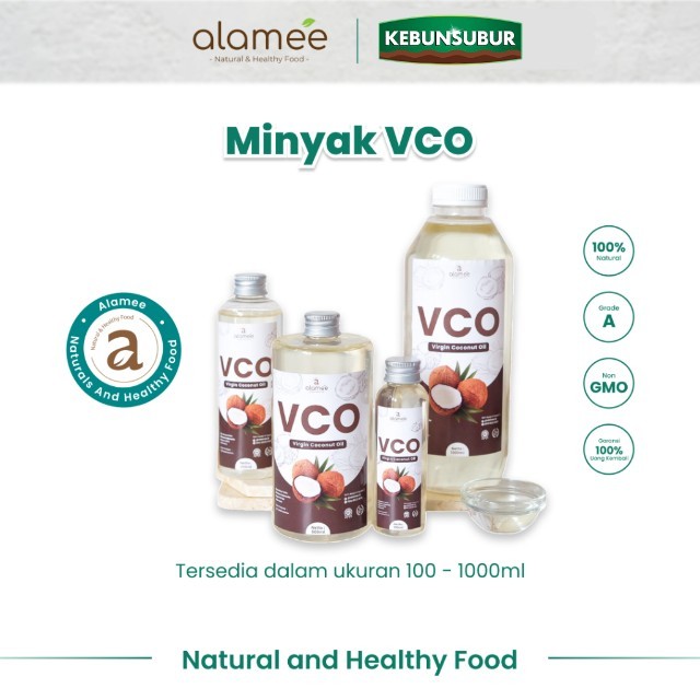 

ALAMEE Minyak Kelapa Murni Extra Virgin Coconut Oil VCO Asli Dapat Diminum Organik Masak Minum Kebunsubur