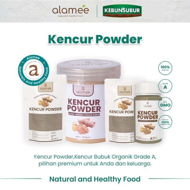 

ALAMEE Kencur Bubuk Bumbu Dapur Organik Murni Asli Seasoning Powder Spice Kebunsubur