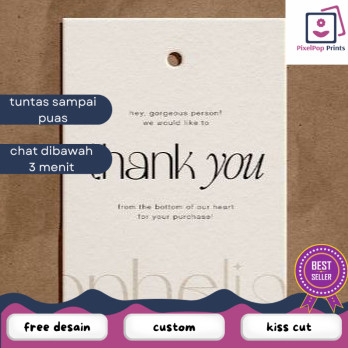 

Opikapip 4 8-15 Print Hang Tag Olshop Custom Label Baju Hangtag Hijab Jilbab Pakaian Thrift Brand