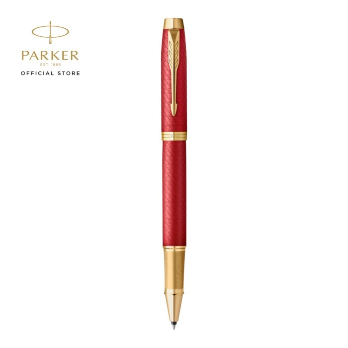 

[ N E W ] Parker IM Premium Red Gold Trim Rollerball