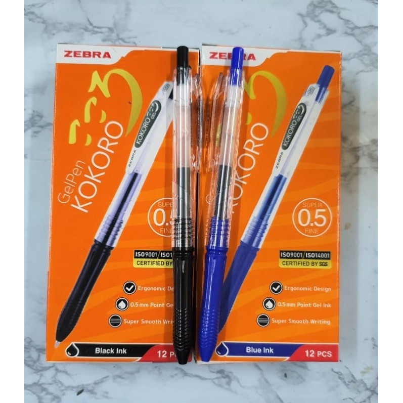 

[NEW] Pulpen KOKORO Gel Zebra Kokoro HITAM 0.5 Grosir Perlusin - Hitam
