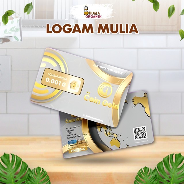 ALAMEE - Logam Mulia 0.001 gram Coin Gold Coingold Babygold Mini gold Minigram Emas Kecil buma organ