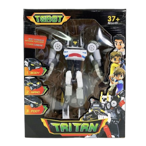 Mainan Tobot Tritan Police 249 Mainan Robot berubah jadi Mobil Tritan Hitam