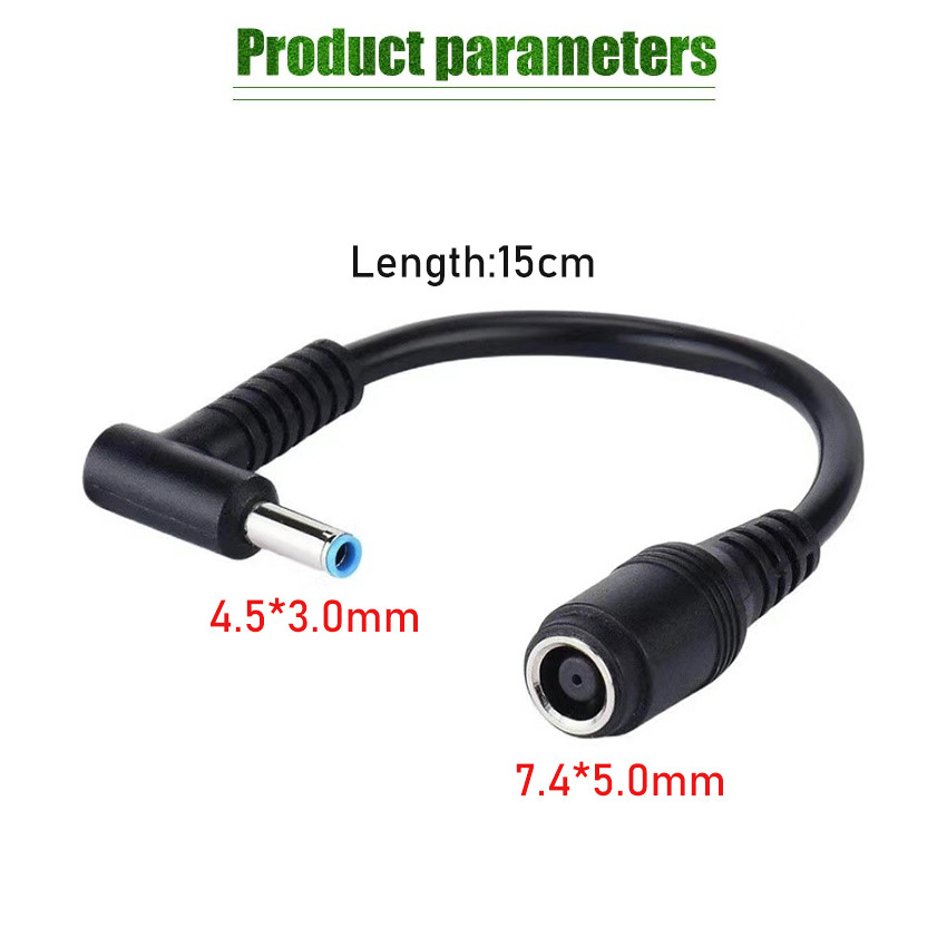 Owl Store - Kabel Konektor Power Charger Laptop HP Jack DC 7.4x5.0 Female Ke 4.5x3.0 Male Adaptor