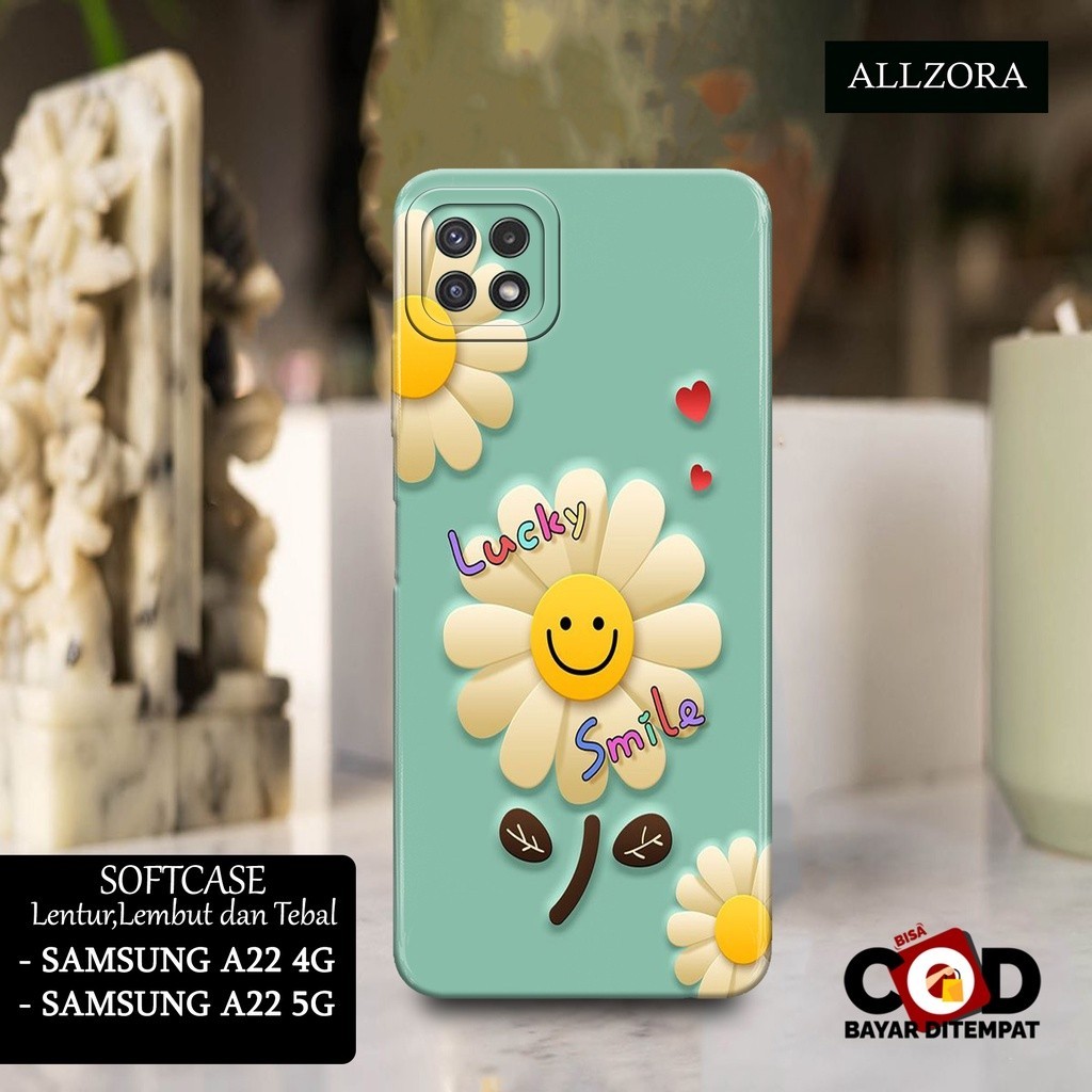 Case SAMSUNG A22 5G / A22 4G Terbaru - ALLZORA [ BUNGA ] - Casing SAMSUNG A22 5G / A22 4G - Silikon 