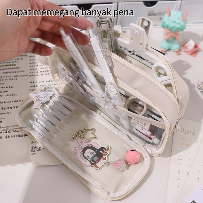 

Large Capacity Kawaii Pencil Cases flip Pencil Bag Pouch Holder Box