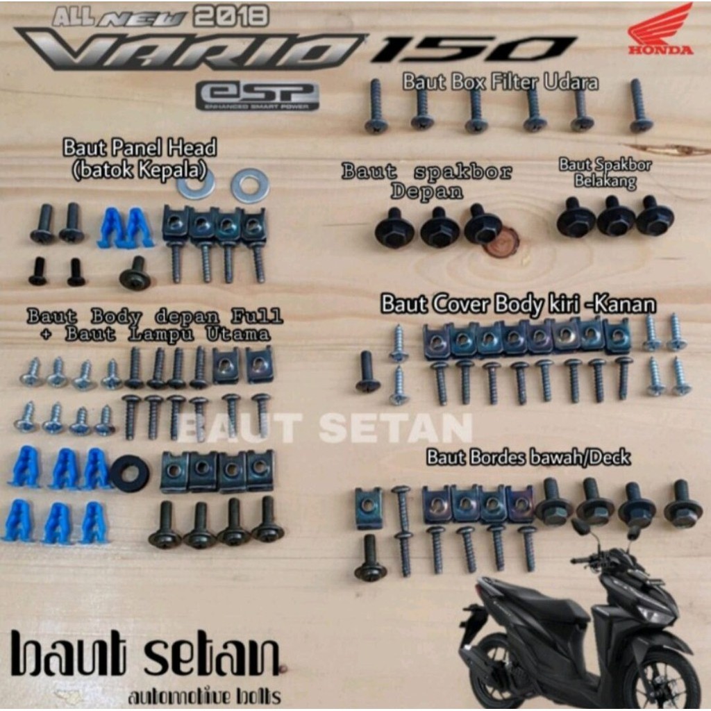 baut fullset body vario 150 all new/baut lengkap set body vario all new original