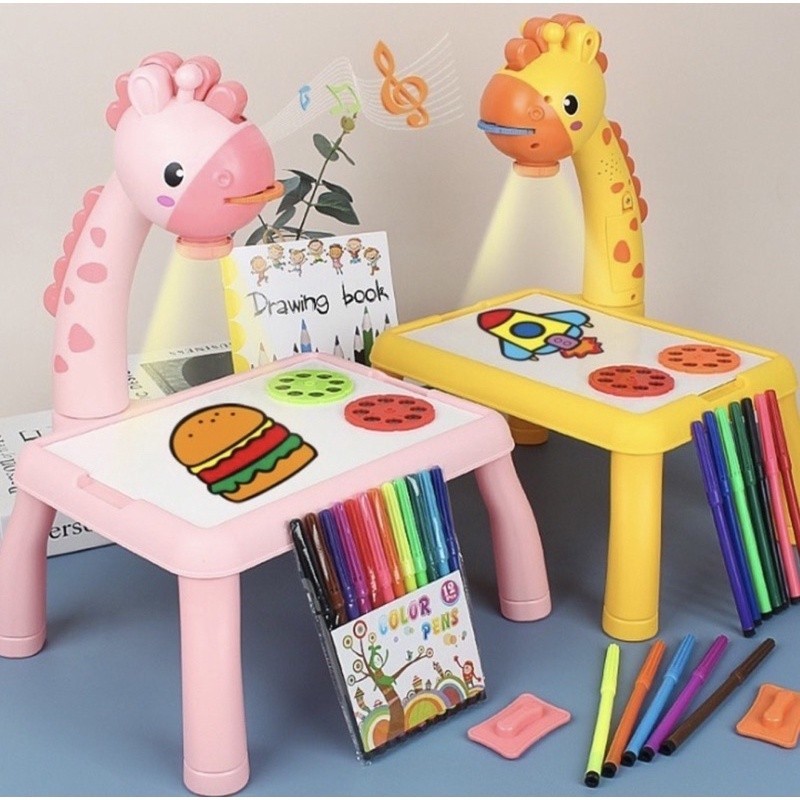 [JERAPAH] Meja Anak Belajar / Meja Gambar Anak Proyektor / Mainan Edukasi / Meja Proyektor Painting