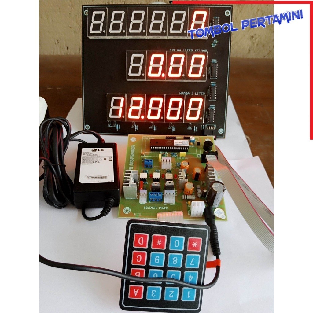 Set CPU Pom Mini Digital Pertamini Ac Lengkap Adaptor & Flow Sensor