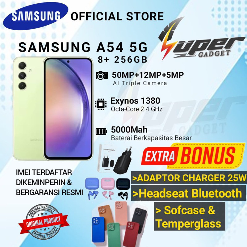 promo Samsung Galaxy A54 5G ( Ram 8/256GB &amp; 8/128GB ) New Bergaransi Resmi Samsung Indonesia