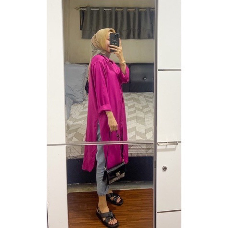 Atasan Tunik Wanita Jumbo Bsju Tunix Cewe Kekini Tunik Selutut Dreis Tumik Cewek Kekinian Baju Syari