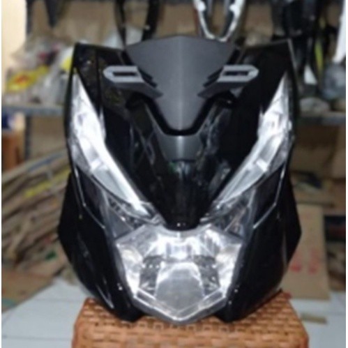 COVER DEPAN PLUS LAMPU DAN SEN BEAT FI NEW ESP LED 2018 HITAM