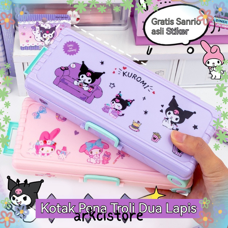 

【Penjual Lokal】Sanrio Seri Anime Kartun Pensil Kasus Troli Kotak Alat Tulis Lucu Kuromi/Melody/Yugui Anjing/Pacha Anjing Pensil Kapasitas Besar Kotak Penyimpanan Alat Tulis Hadiah Anak-anak ARC